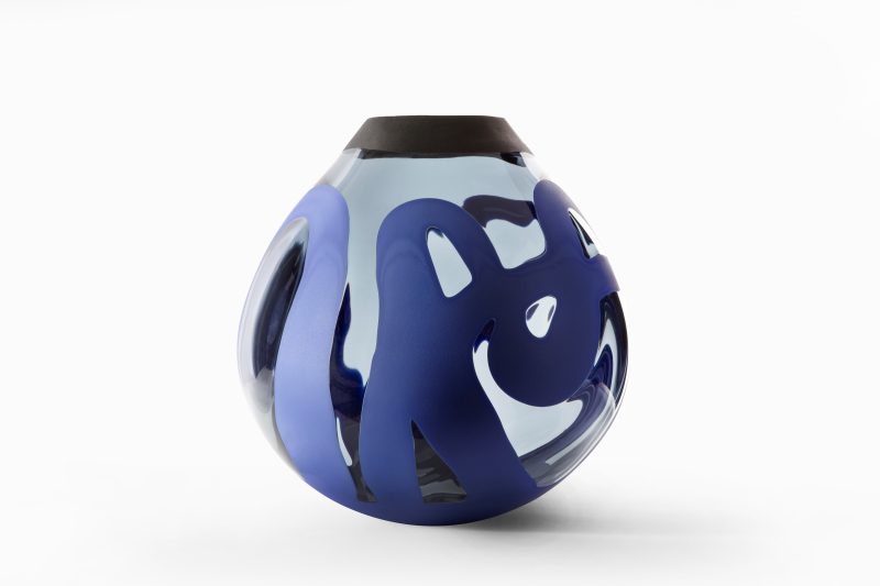 "Azoici Steel Grey" vase