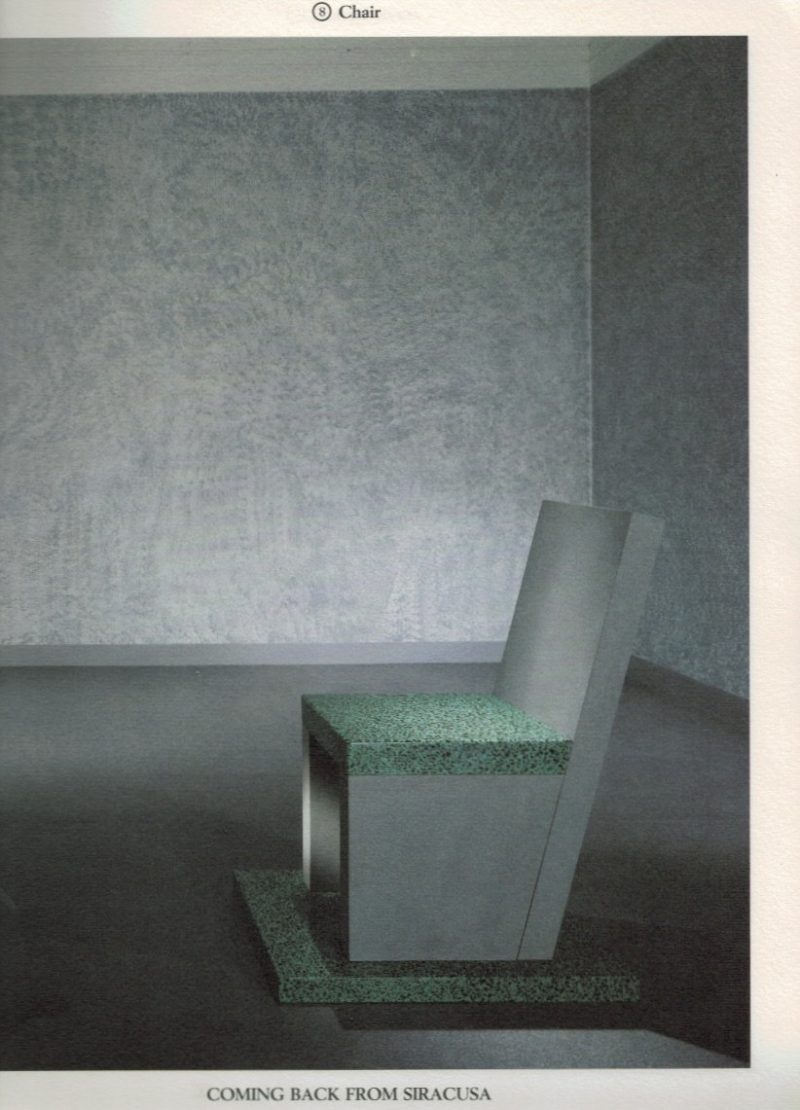 "Coming back from Siracusa" chair