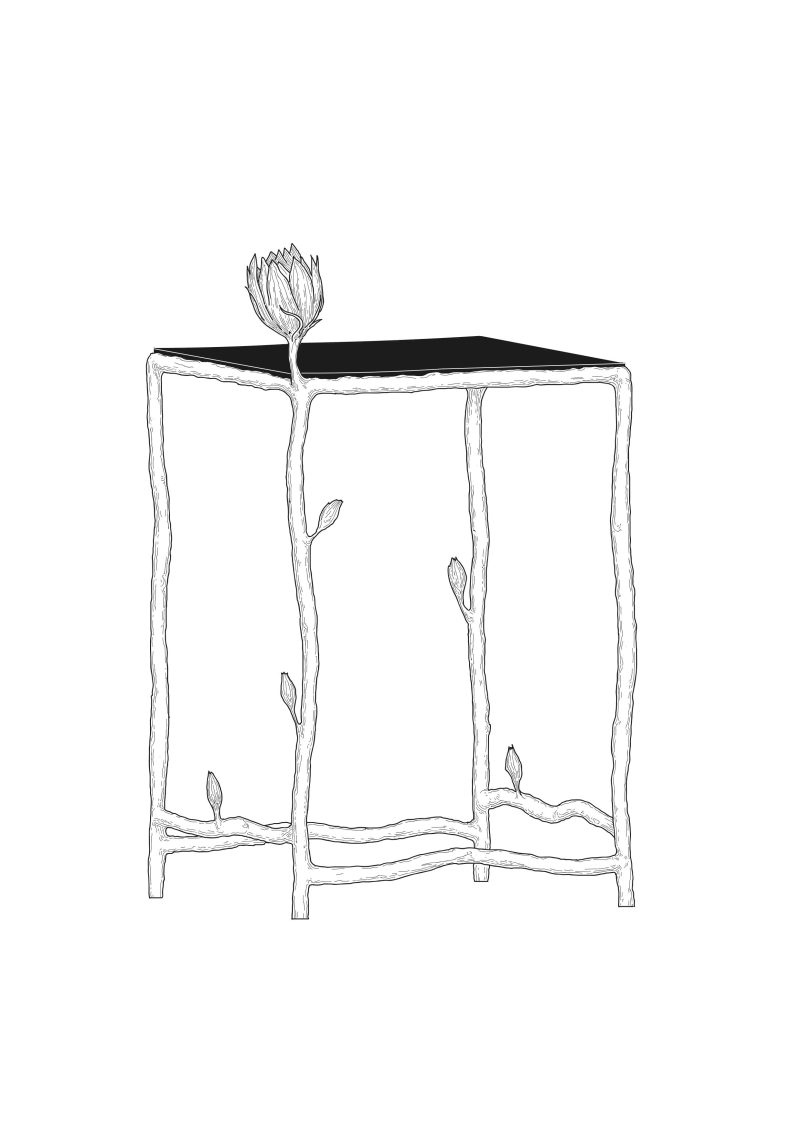 "Queen of the night" side table