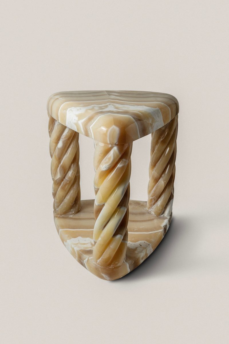 "Triad Twist" stool