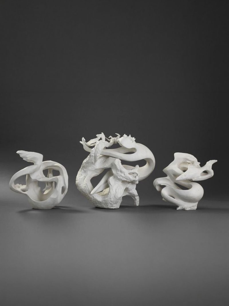 "Les Elements" 3 part centerpiece