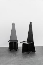 Set of 6 sculptural chairs