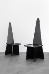 Set of 6 sculptural chairs