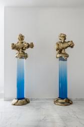 Pair of illuminated columns